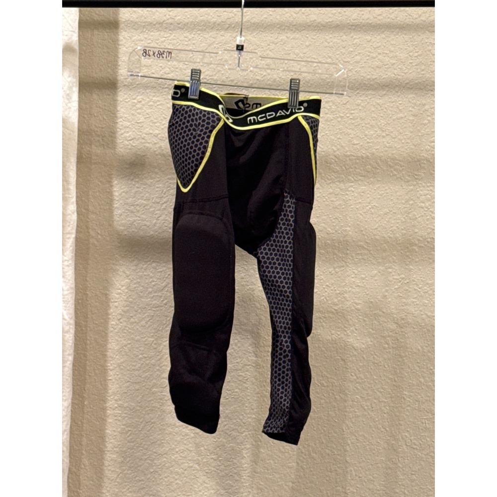 McDavid Hex Padded Compression Pants Black Neon Yellow MD7418-0181 Mens Small